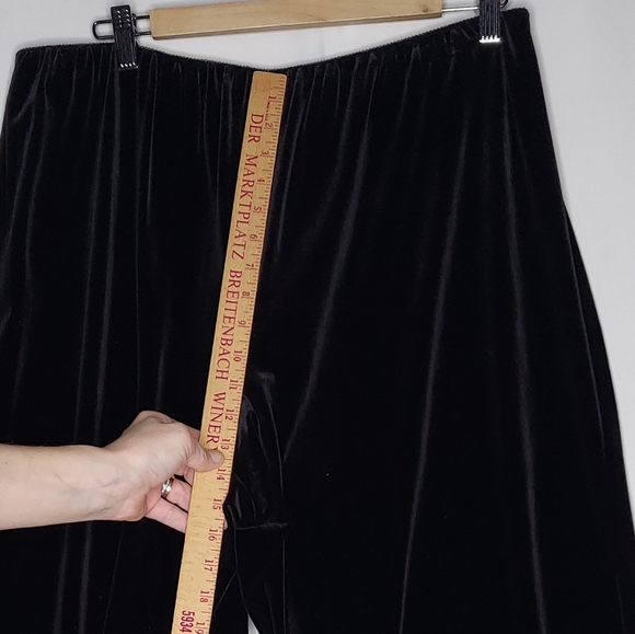 Alex Evenings Pant Suit Set Women 2X Black Velvet Sequin Party Event Wedding - Picture 9 of 16